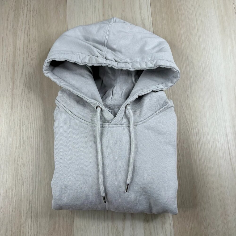 Y2K Colorful Standard Mens Gray Casualwear Kangaroo Pocket Hoodie Small